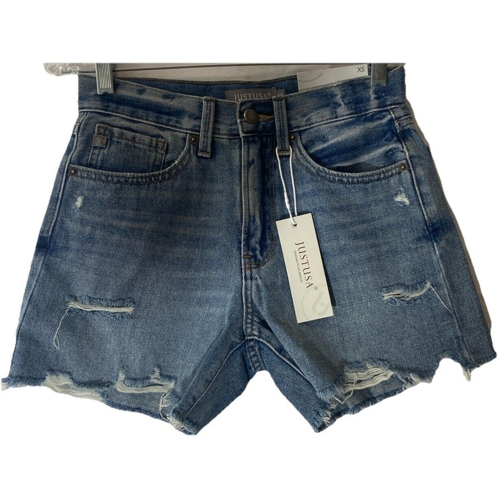 NWT Just USA Distressed Jean Shorts Size XS